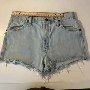 Wrangler Denim Cut Offs High Waist Size 32 Daisy Dukes